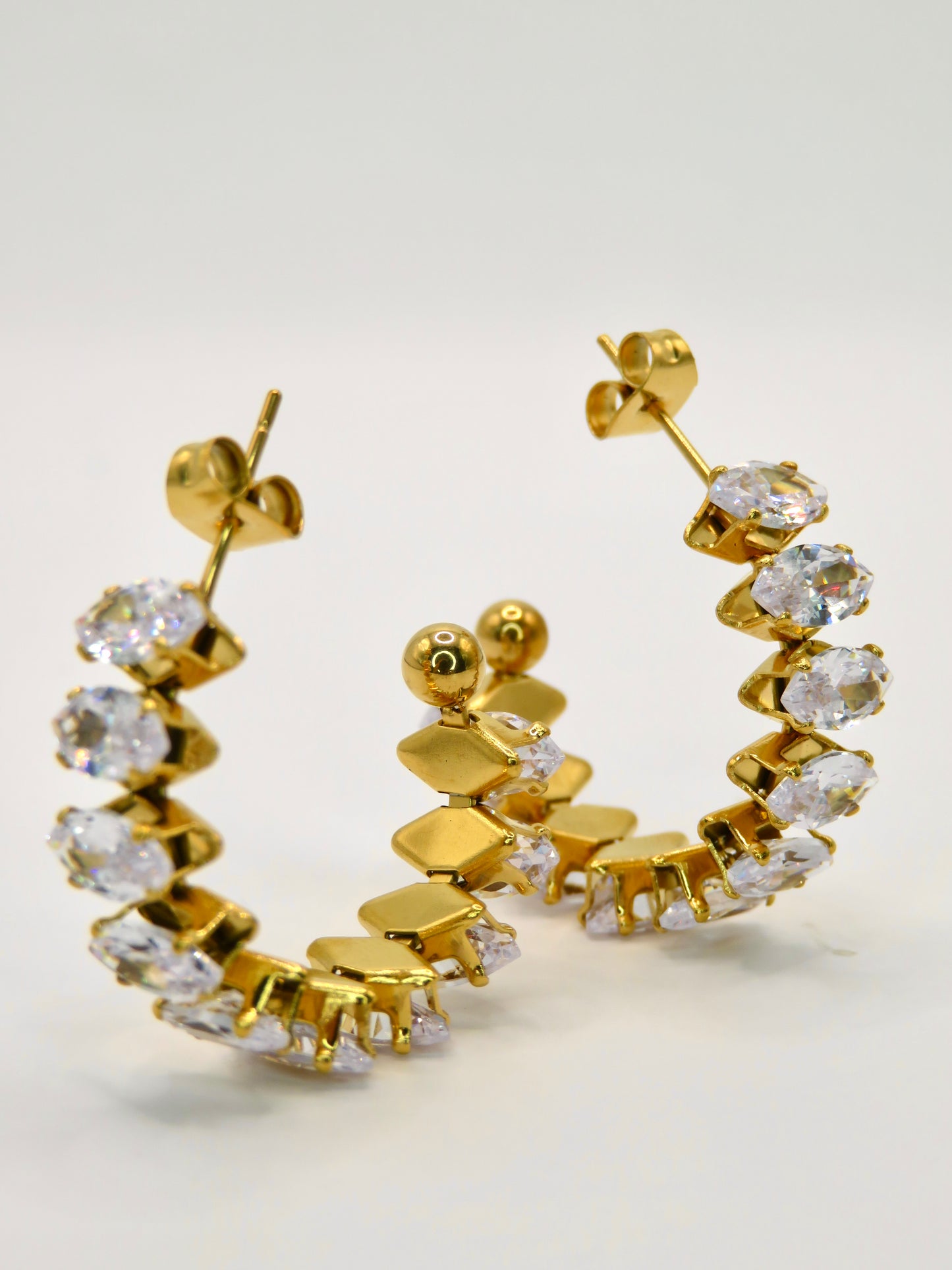 Bling Hoops earrings Precious Jewels