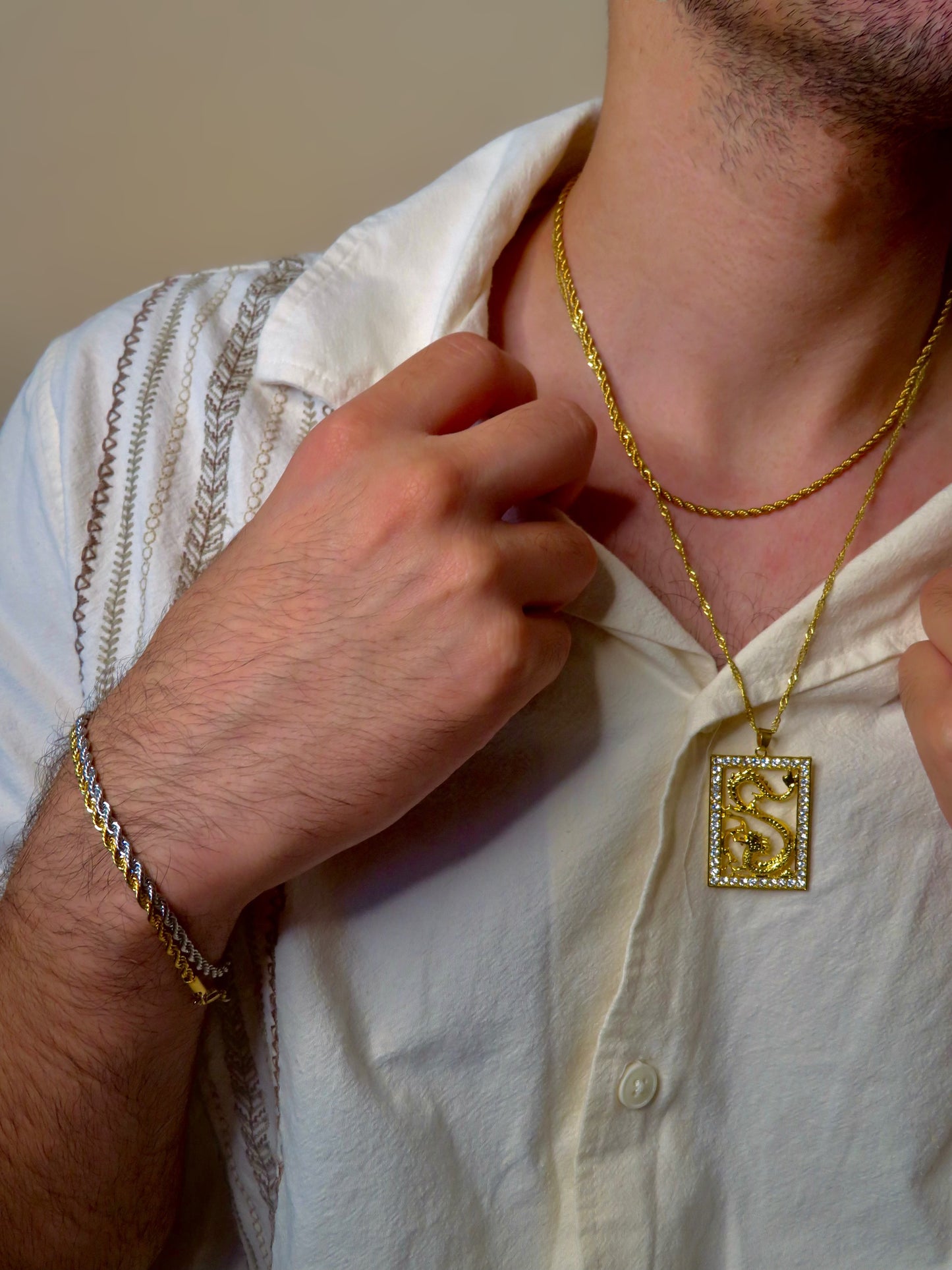 Unisex Rope Chain Necklace Precious Jewels