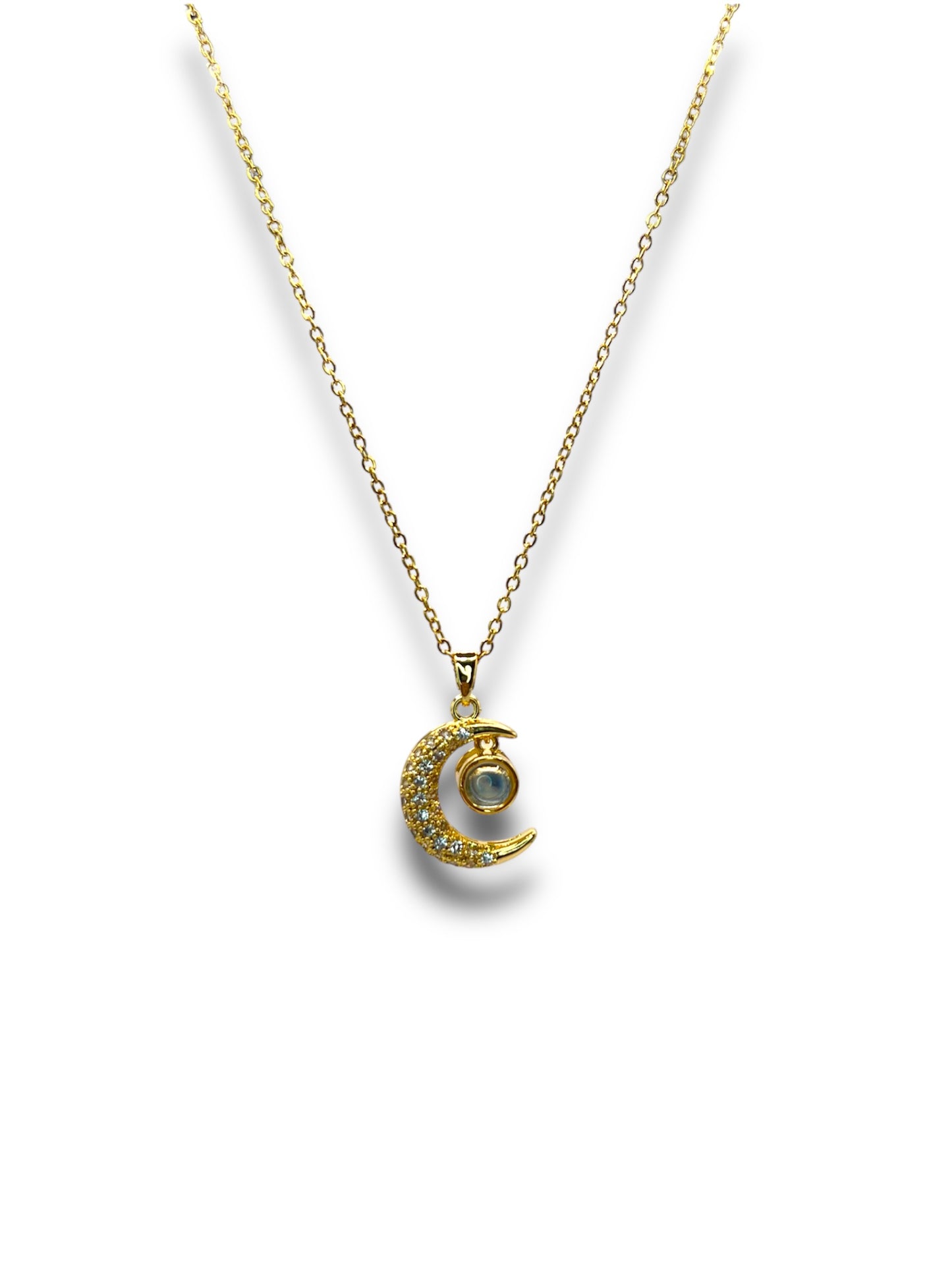 Crescent Moon 100 Language I Love You Necklace Necklace Precious Jewels