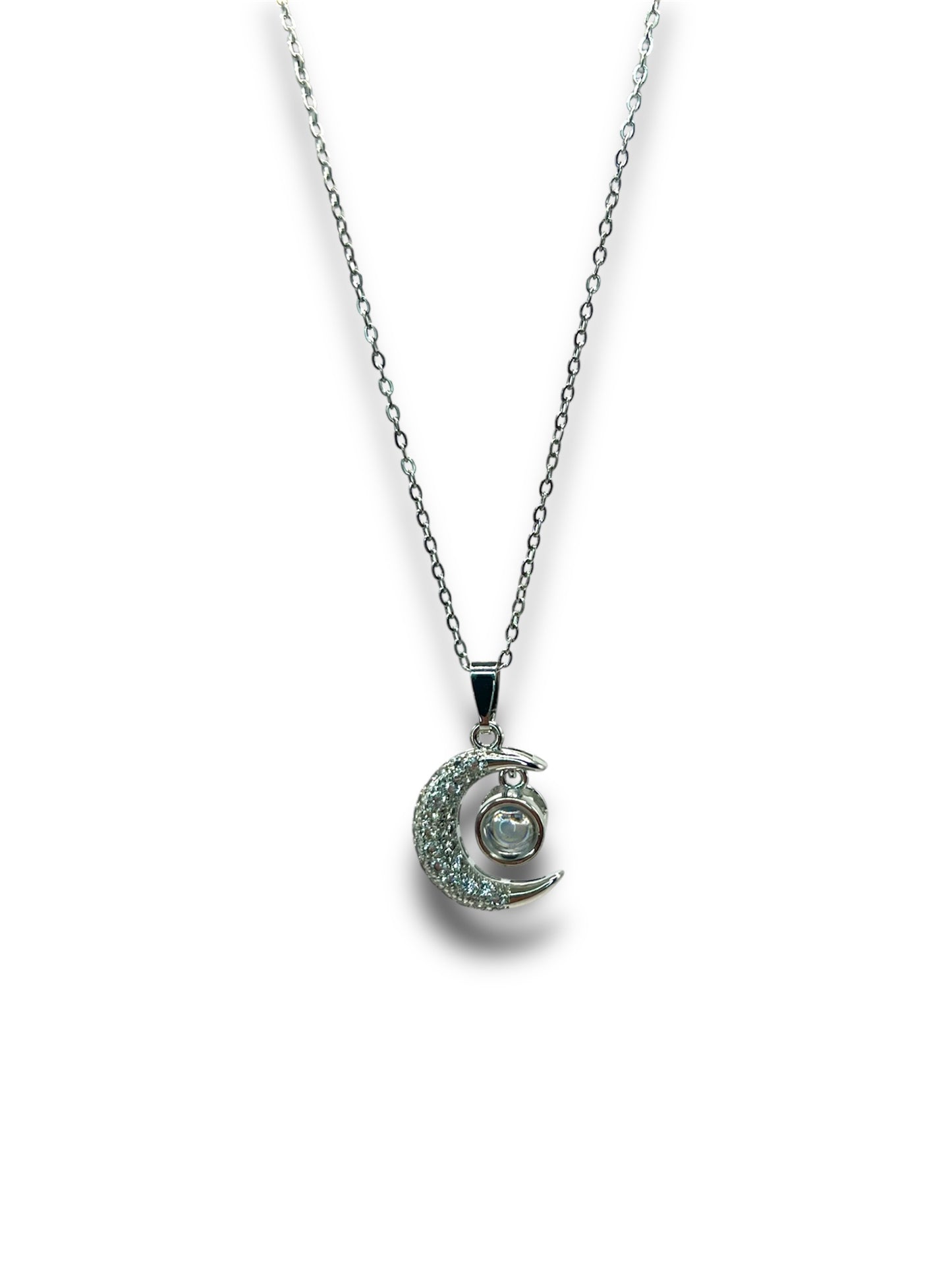 Crescent Moon 100 Language I Love You Necklace Necklace Precious Jewels