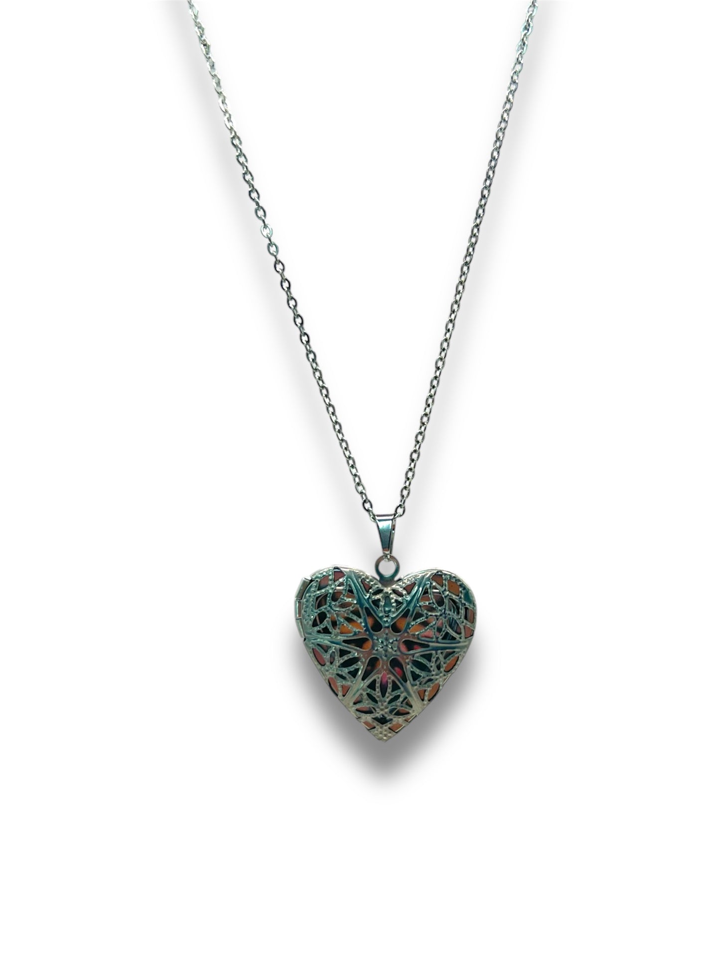 Heart Locket Necklace Necklace Precious Jewels Silver
