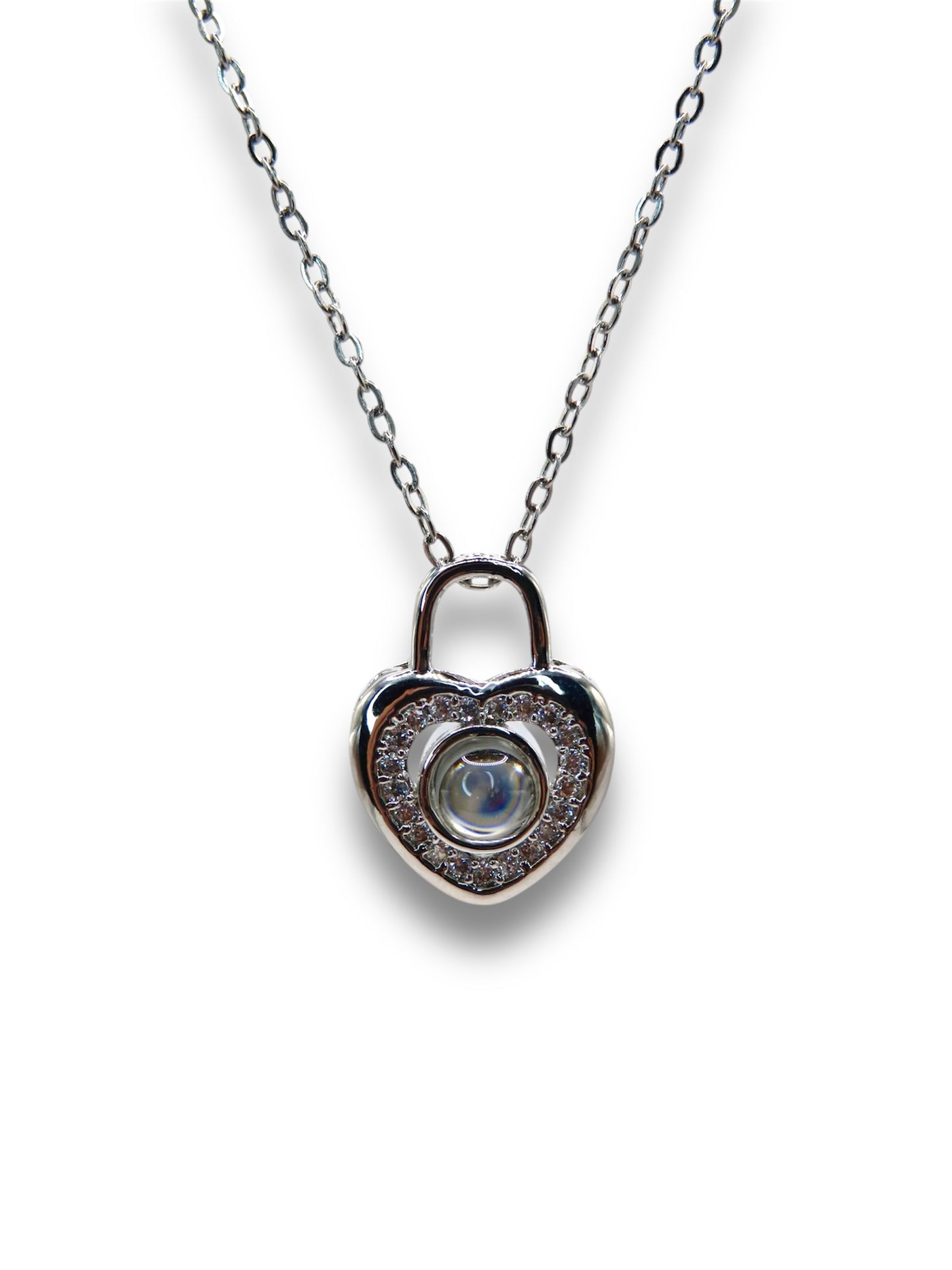 Heart Lock 100 Language I Love You Necklace Necklace Precious Jewels Silver