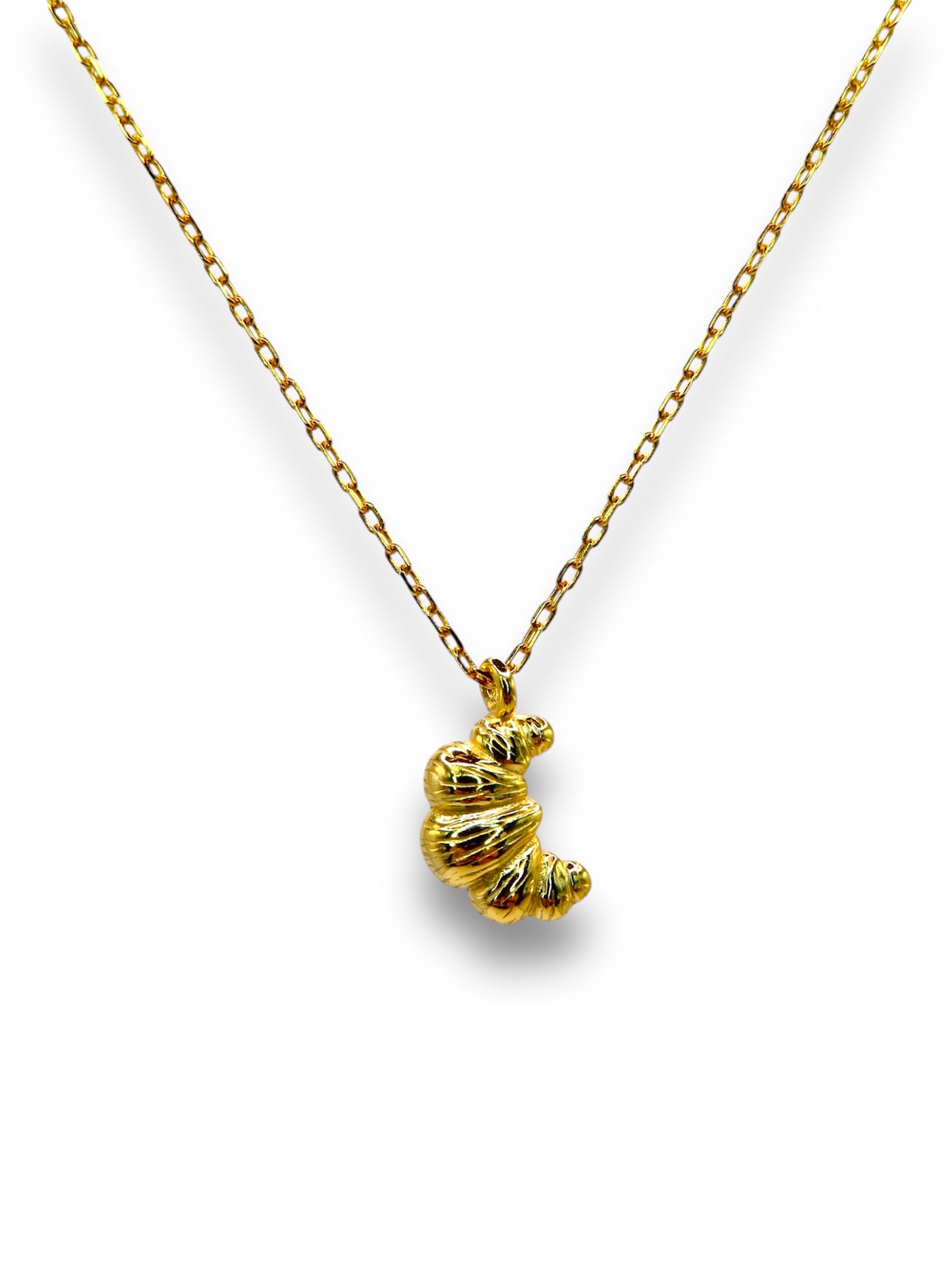 Croissant Necklace Necklace Precious Jewels Gold