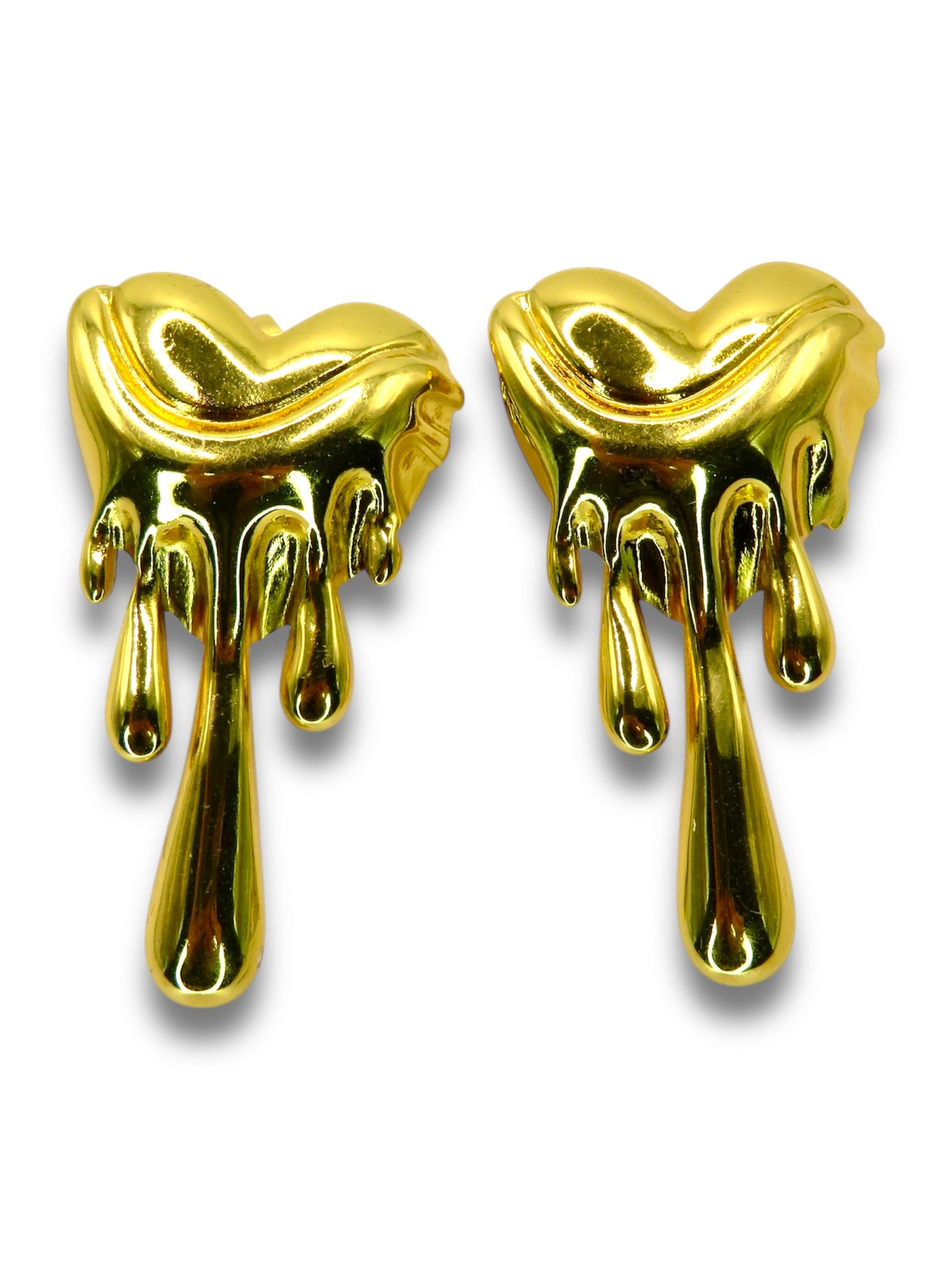 Dripping Hearts Earring earrings Precious Jewels Gold