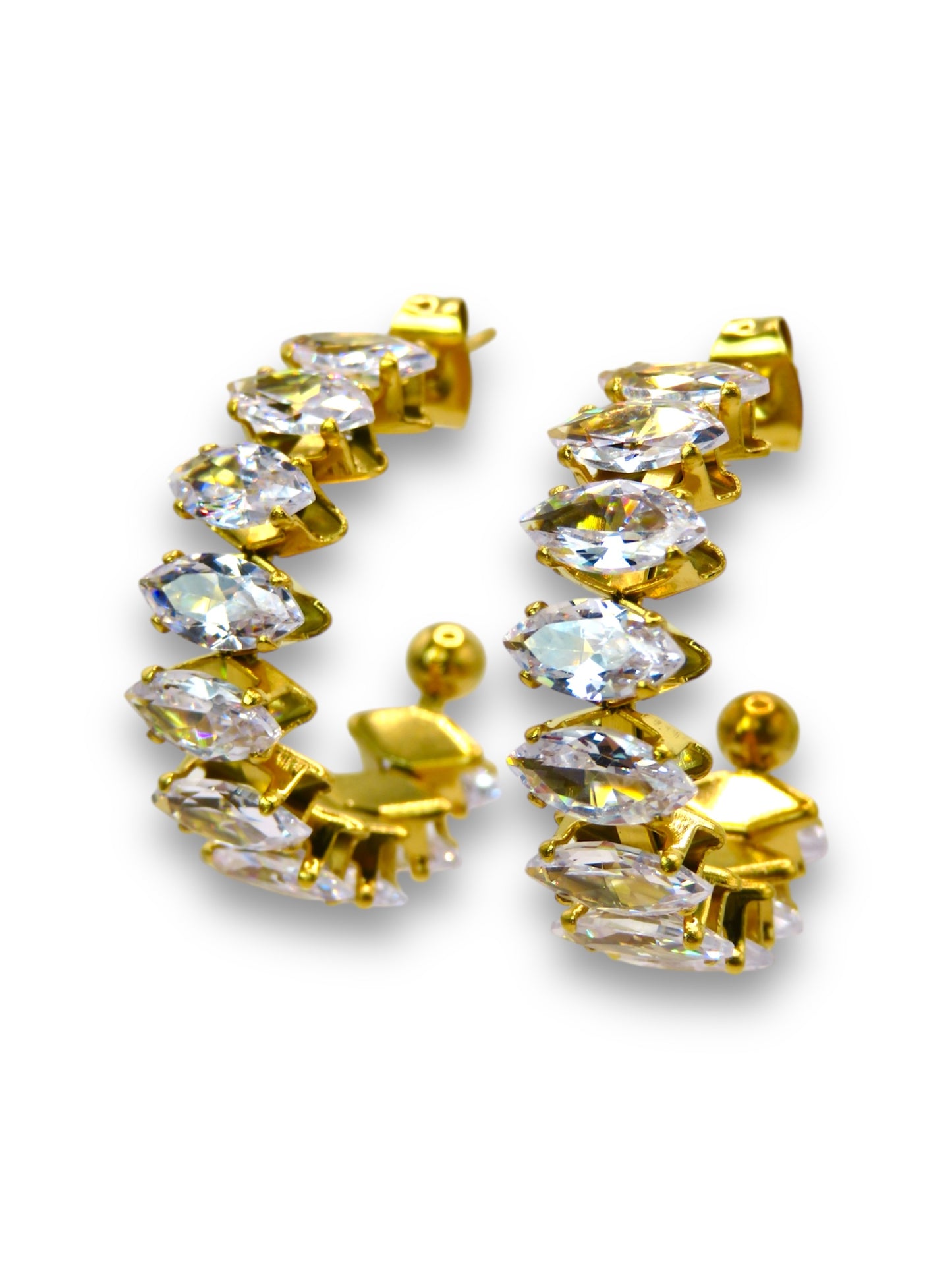 Bling Hoops earrings Precious Jewels