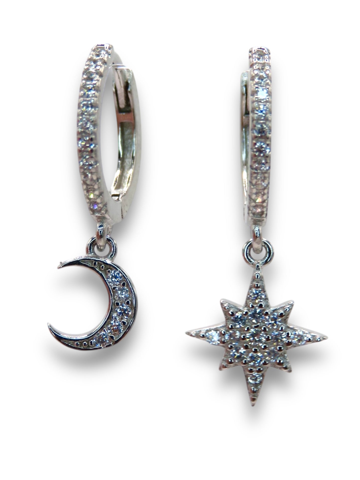 Moon and Star Earrings earrings Precious Jewels LLC