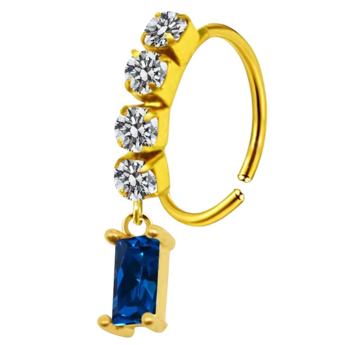 Goddess Nose Hoop Piercing nose piercing Precious Jewels Navy