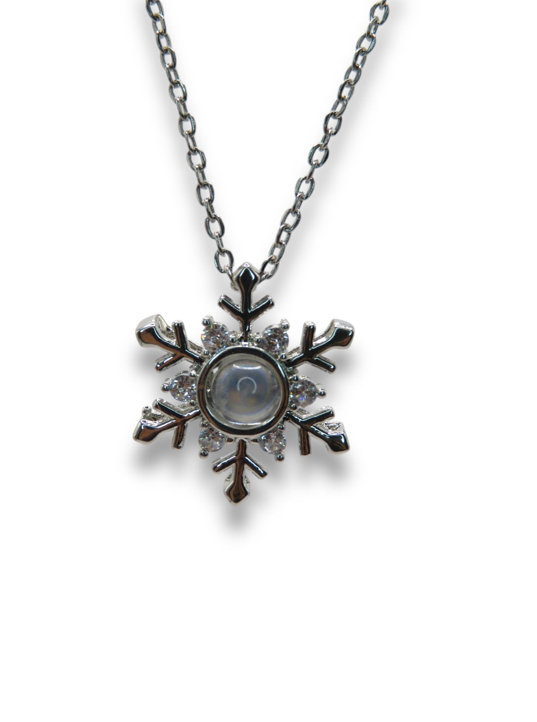 Snowflake 100 Language I love you Necklace Necklace Precious Jewels LLC Silver