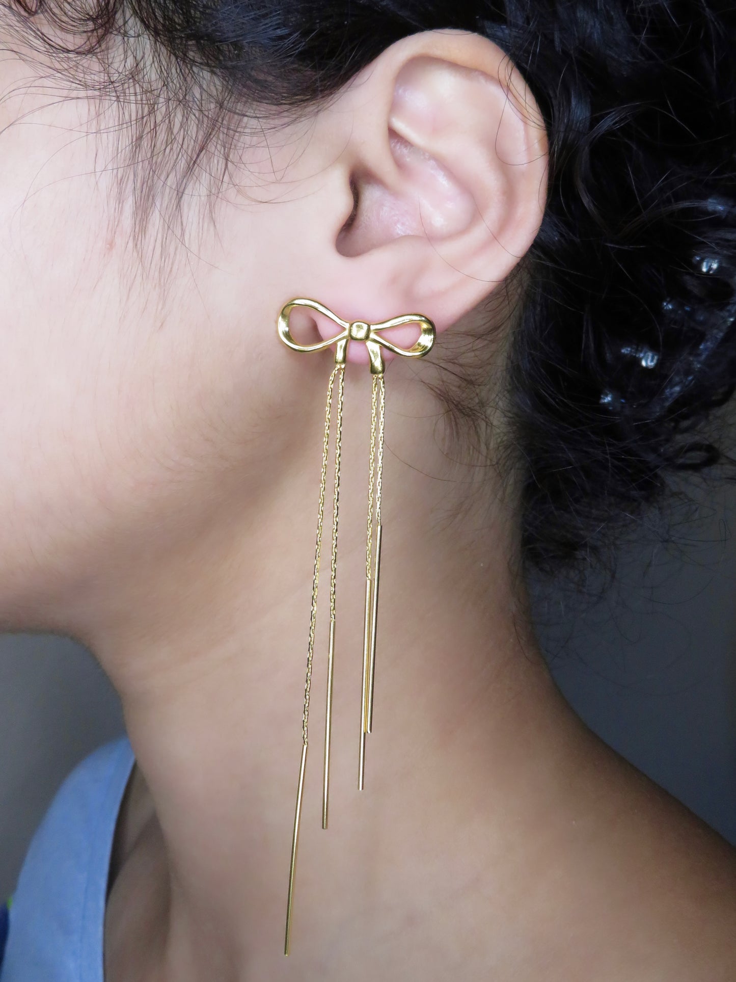 Dangly Bow Earrings earrings Precious Jewels