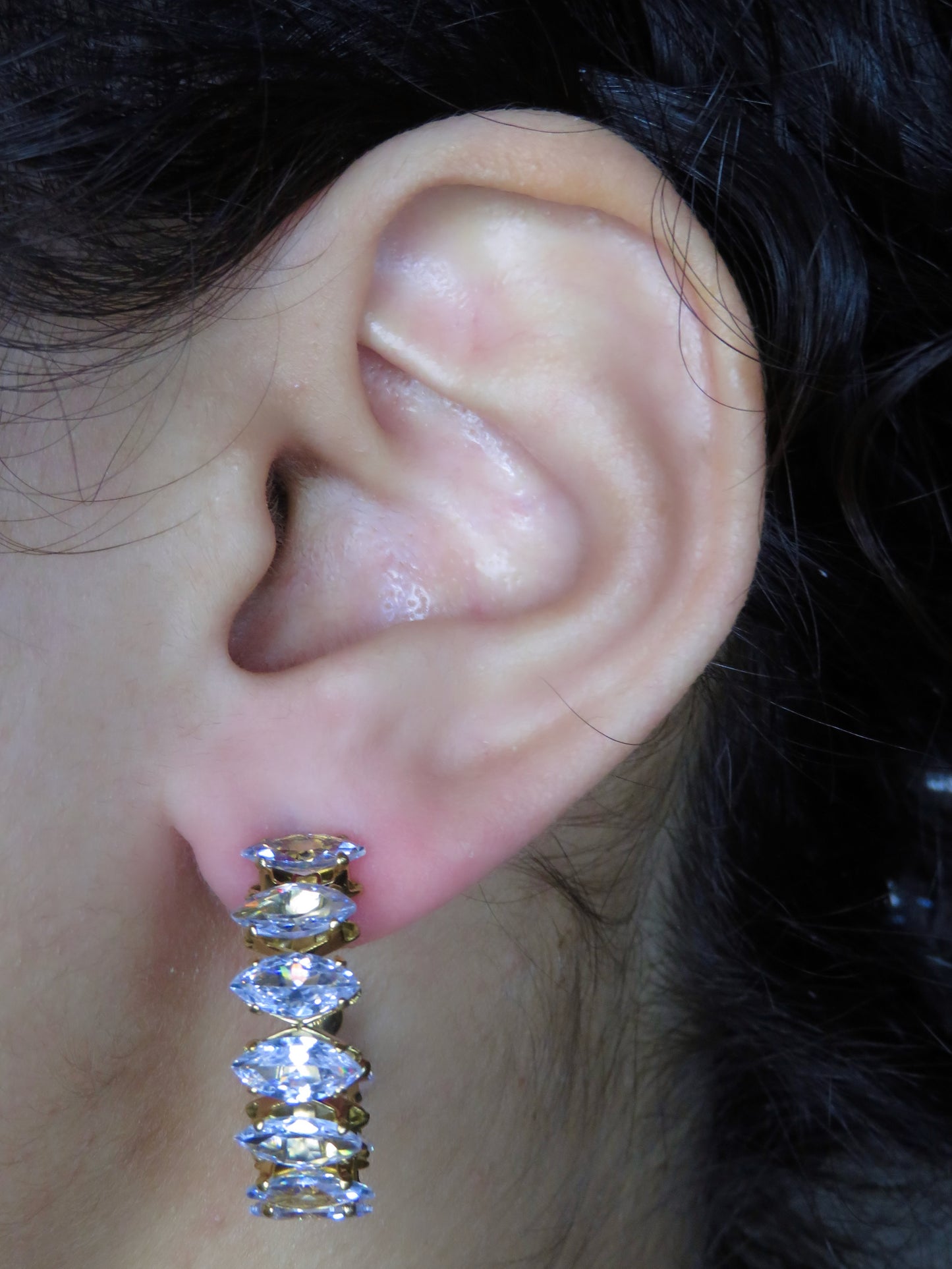 Bling Hoops earrings Precious Jewels