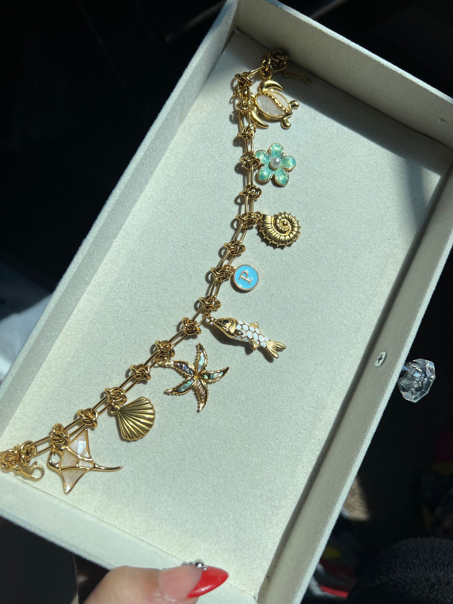 Custom Charm Anklet anklet Precious Jewels LLC