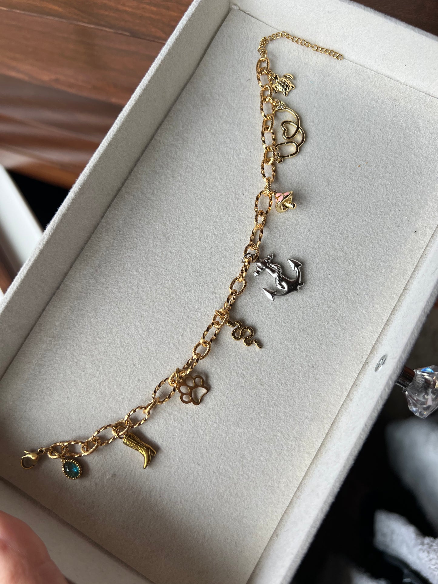 Custom Charm Anklet anklet Precious Jewels LLC