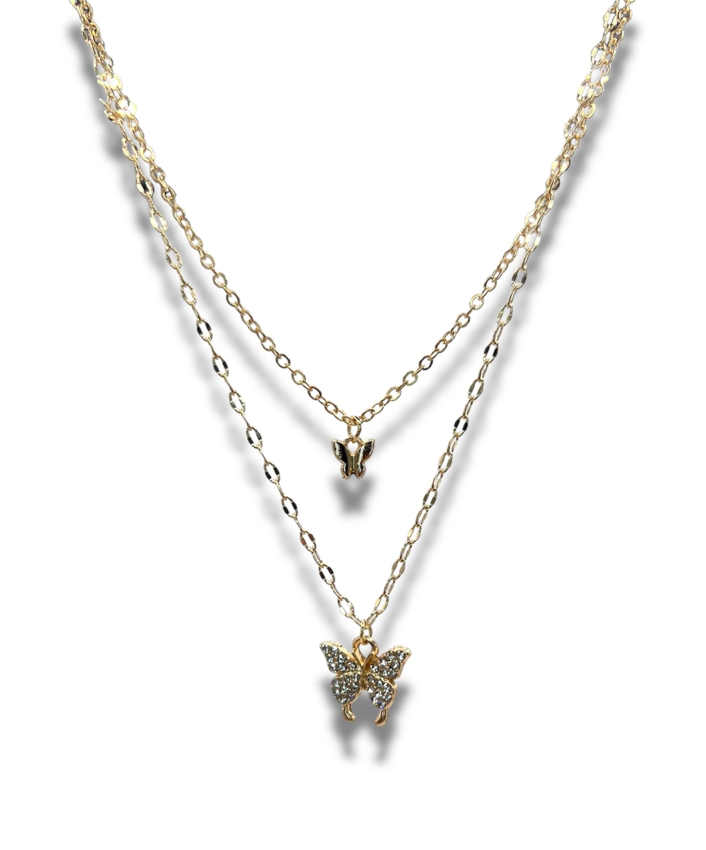 Mariposa Butterfly Layered Necklace Necklace Precious Jewels Gold