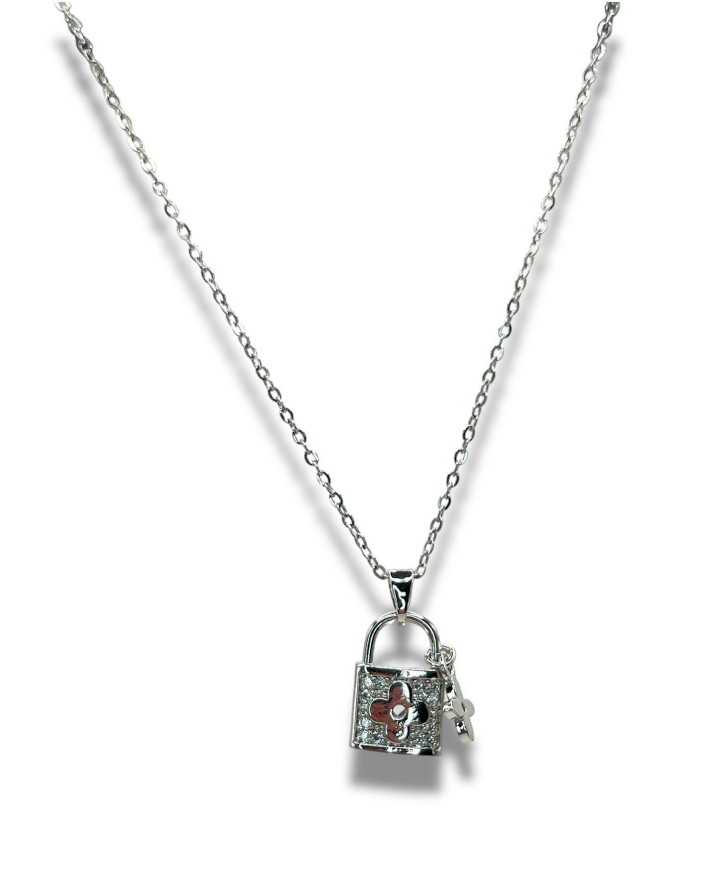 Locked In Necklace Necklace Precious Jewels Silver