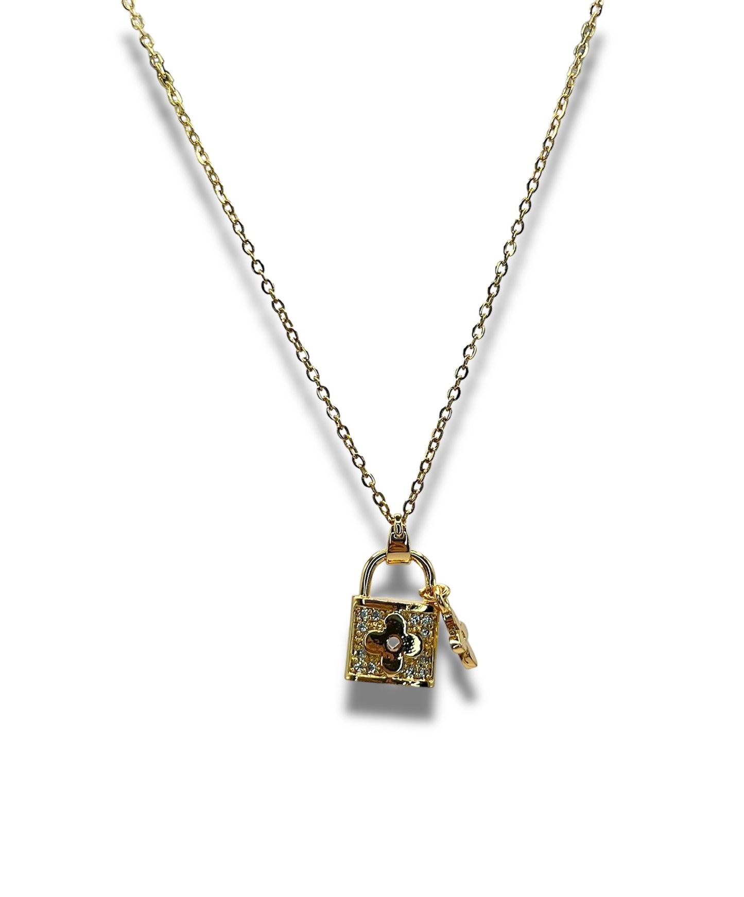 Locked In Necklace Necklace Precious Jewels Gold