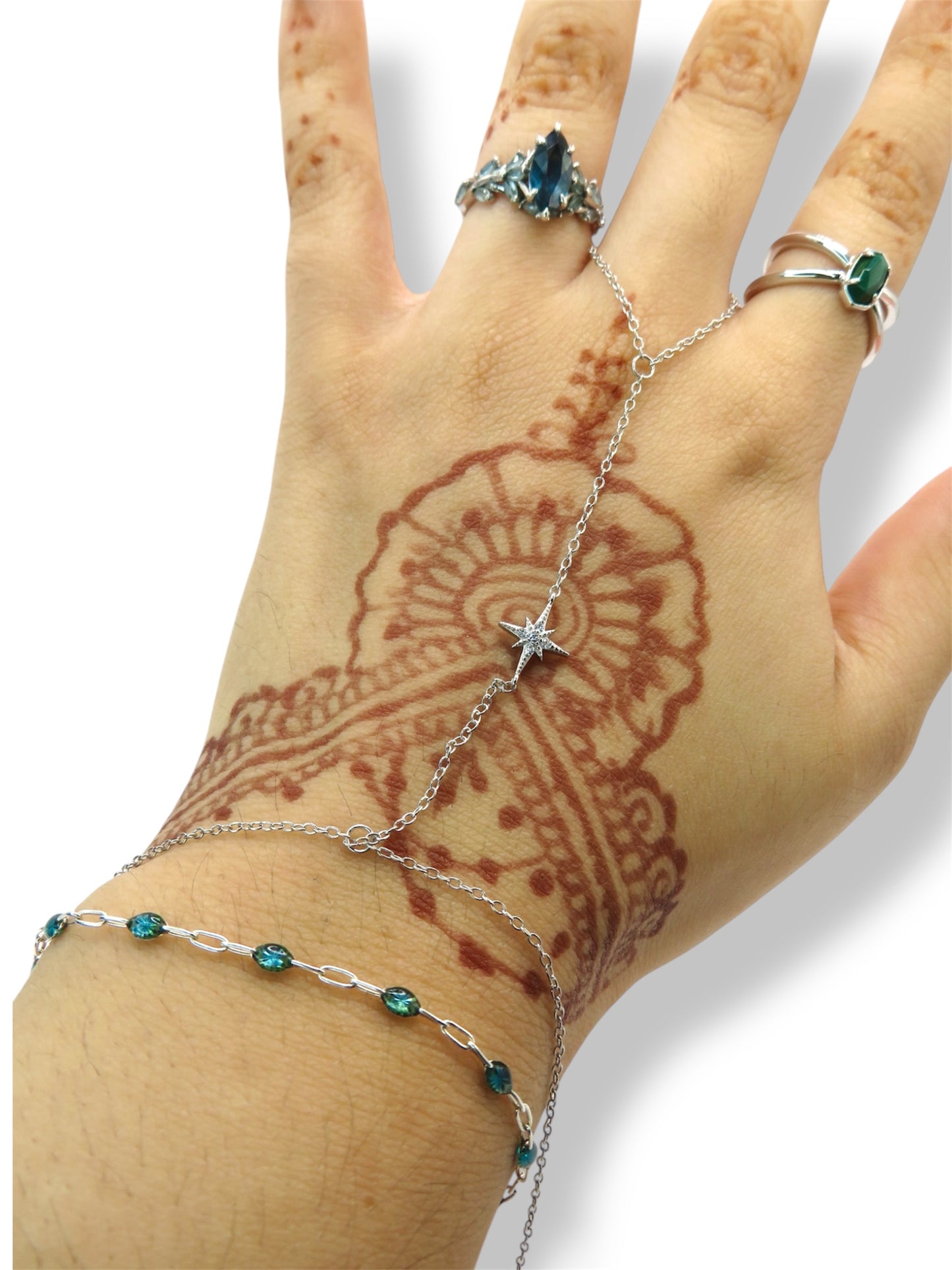 Twilight Hand Chain hand chain Precious Jewels LLC Silver