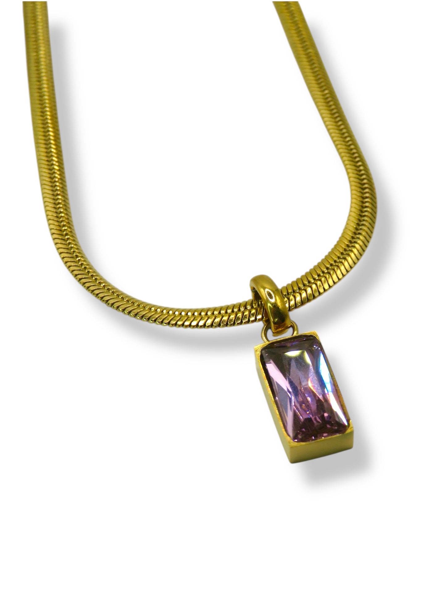 Herringbone Bar Necklace Necklace Precious Jewels LLC Pink