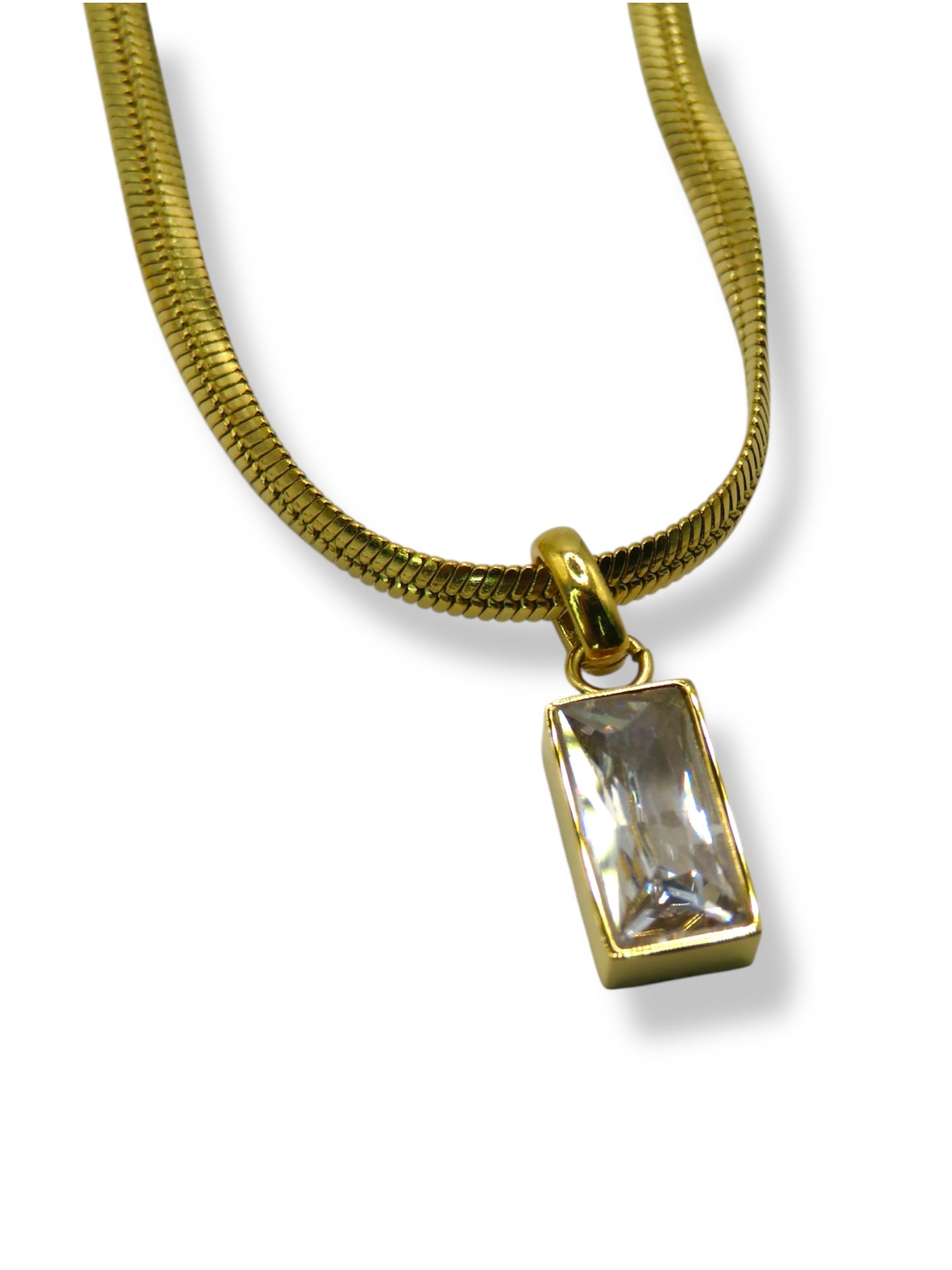 Herringbone Bar Necklace Necklace Precious Jewels LLC Clear