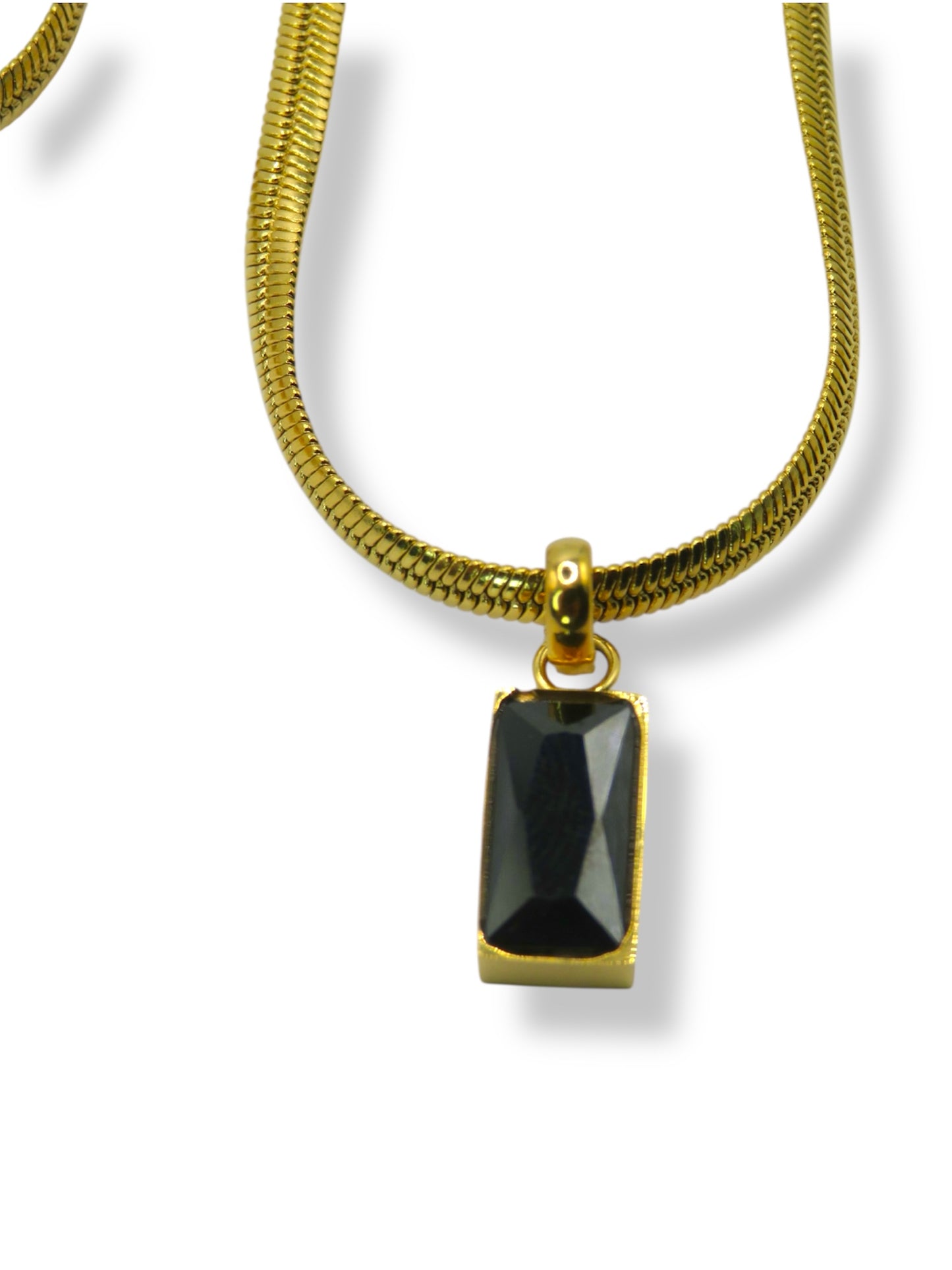 Herringbone Bar Necklace Necklace Precious Jewels LLC Black