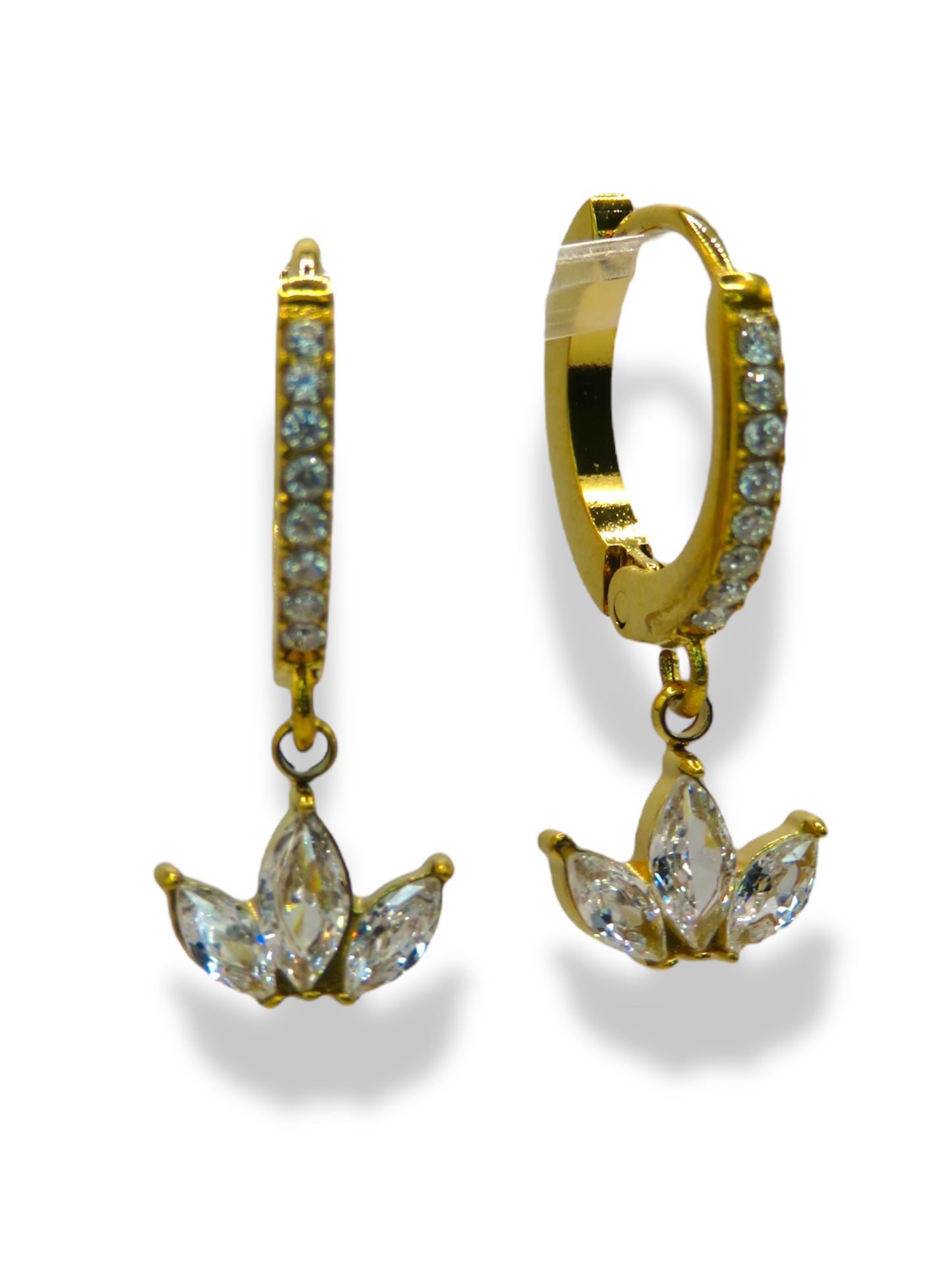 Lotus Bloom Hoops earrings Precious Jewels LLC