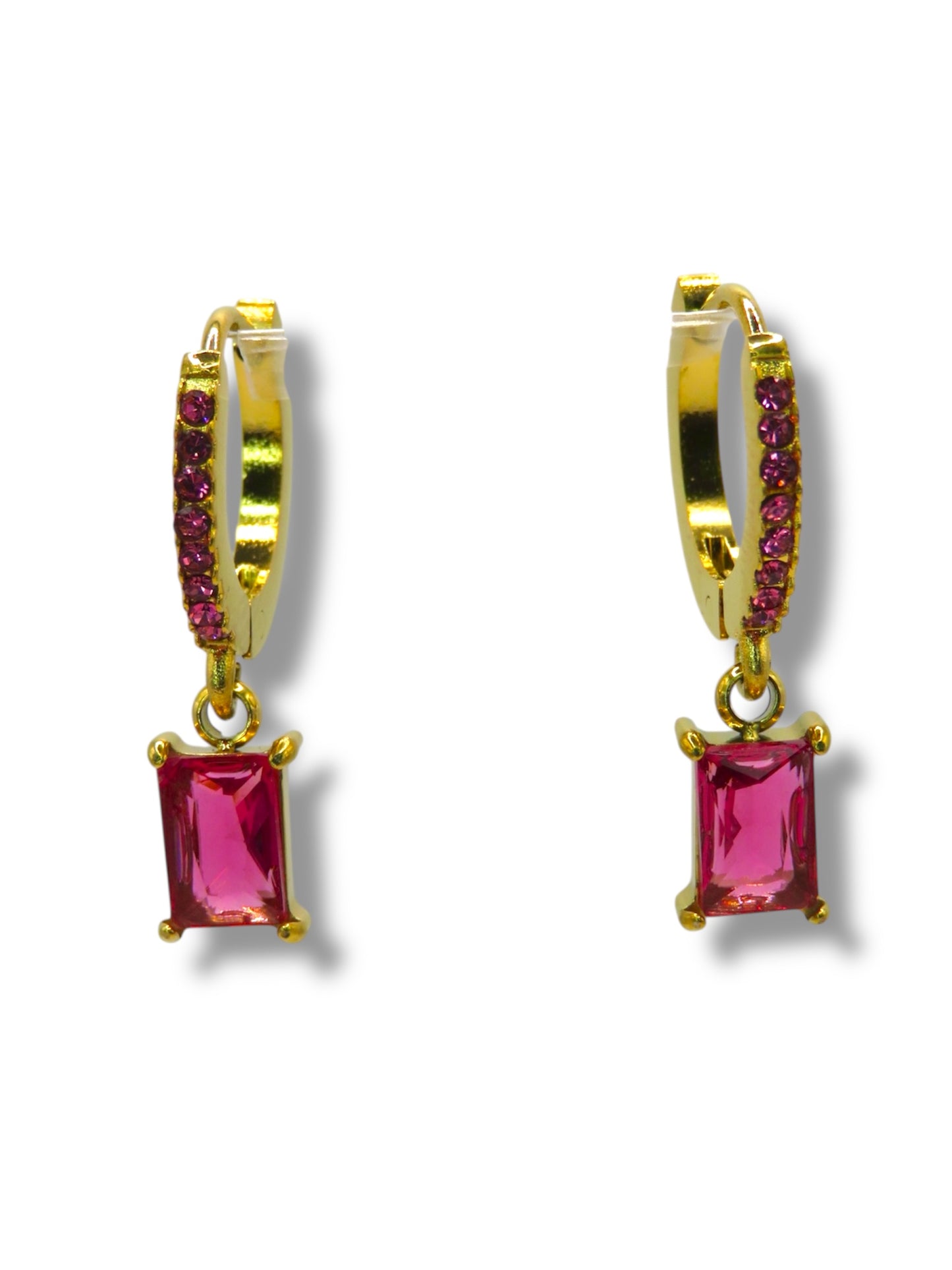 Crush Candy Hoops earrings Precious Jewels LLC Red