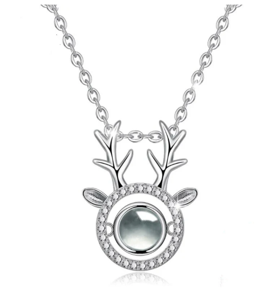 Reindeer 100 Language I Love You Necklace Necklace Precious Jewels LLC