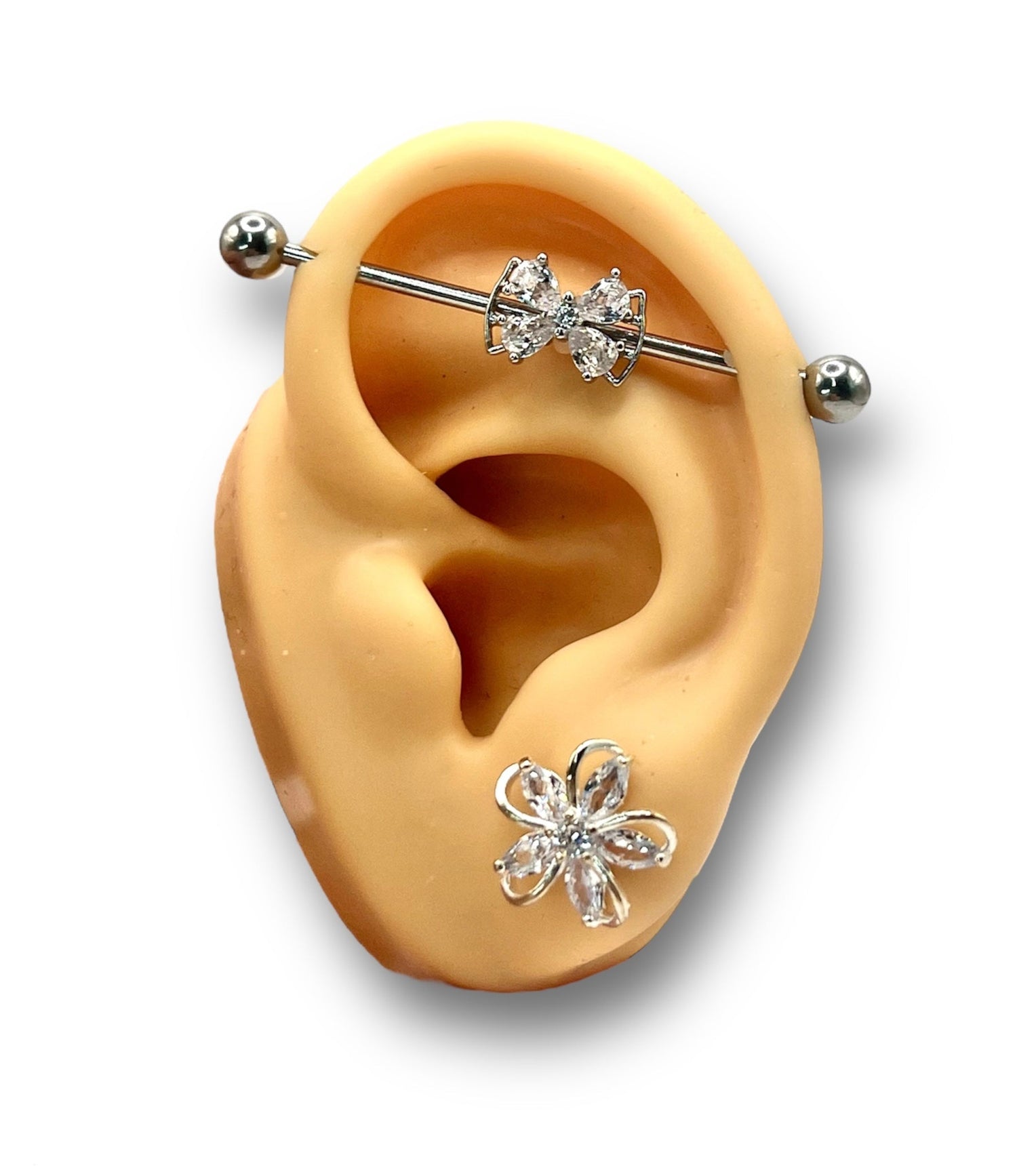 14g industrial piercing barbell