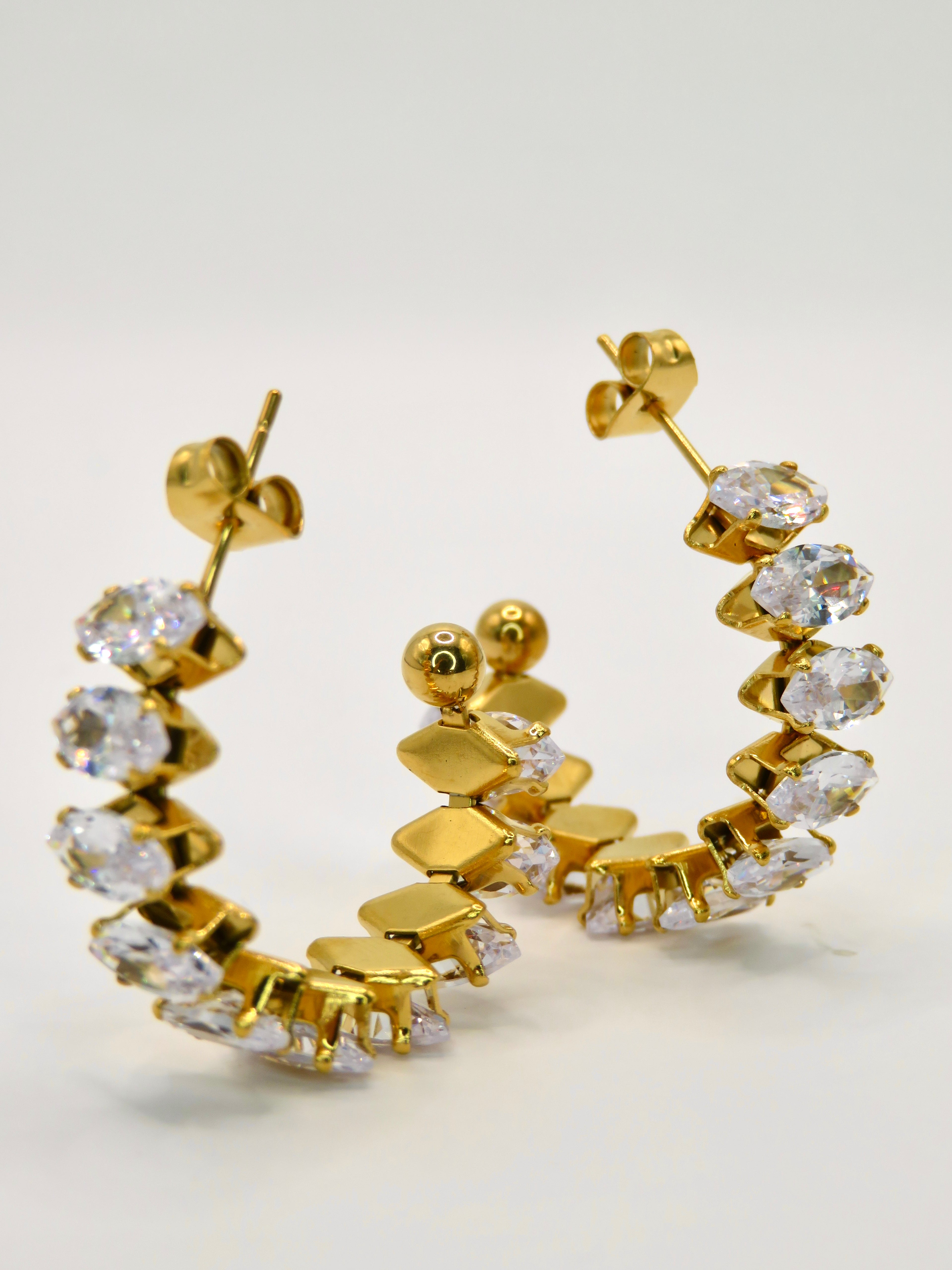 Bling Hoops earrings Precious Jewels
