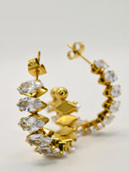 Bling Hoops earrings Precious Jewels