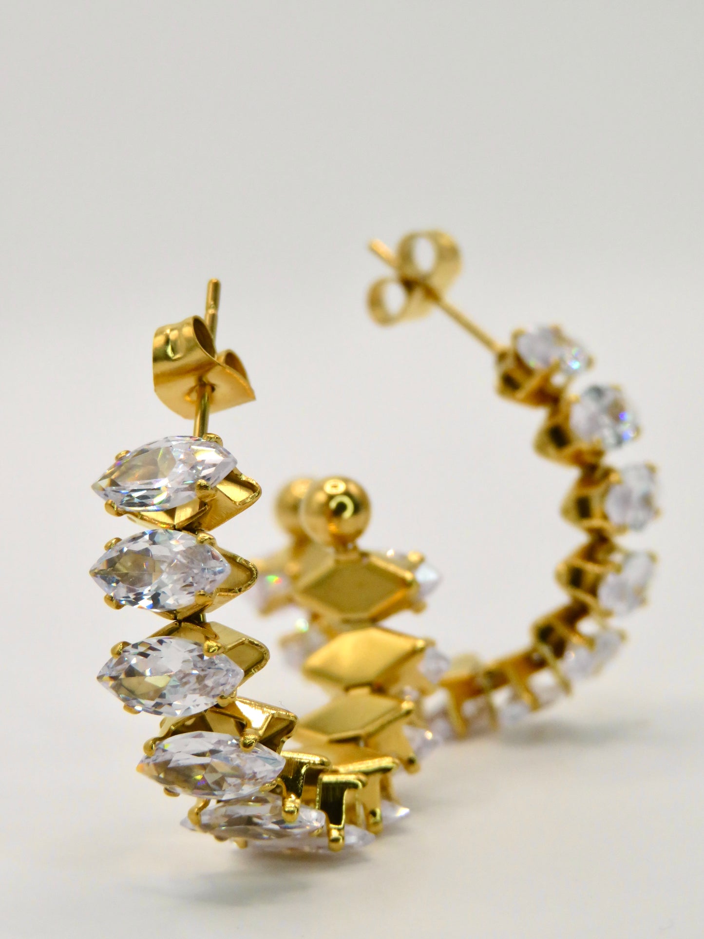 Bling Hoops earrings Precious Jewels