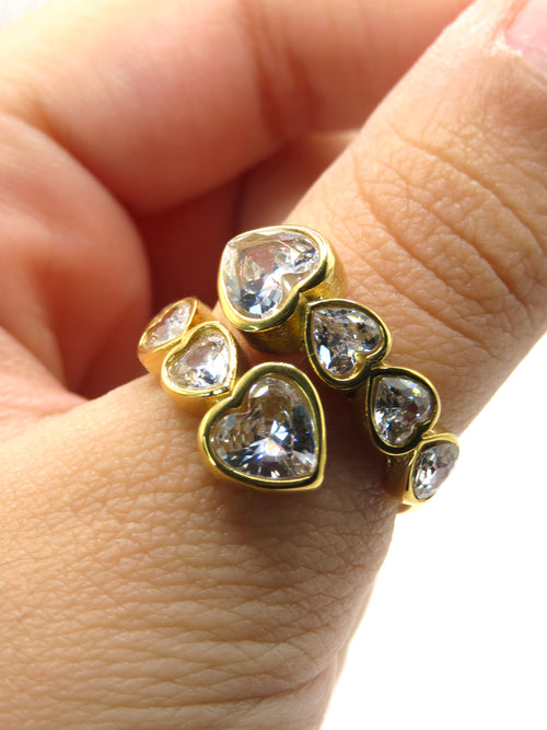 Adjustable Heart Ring ring Precious Jewels LLC