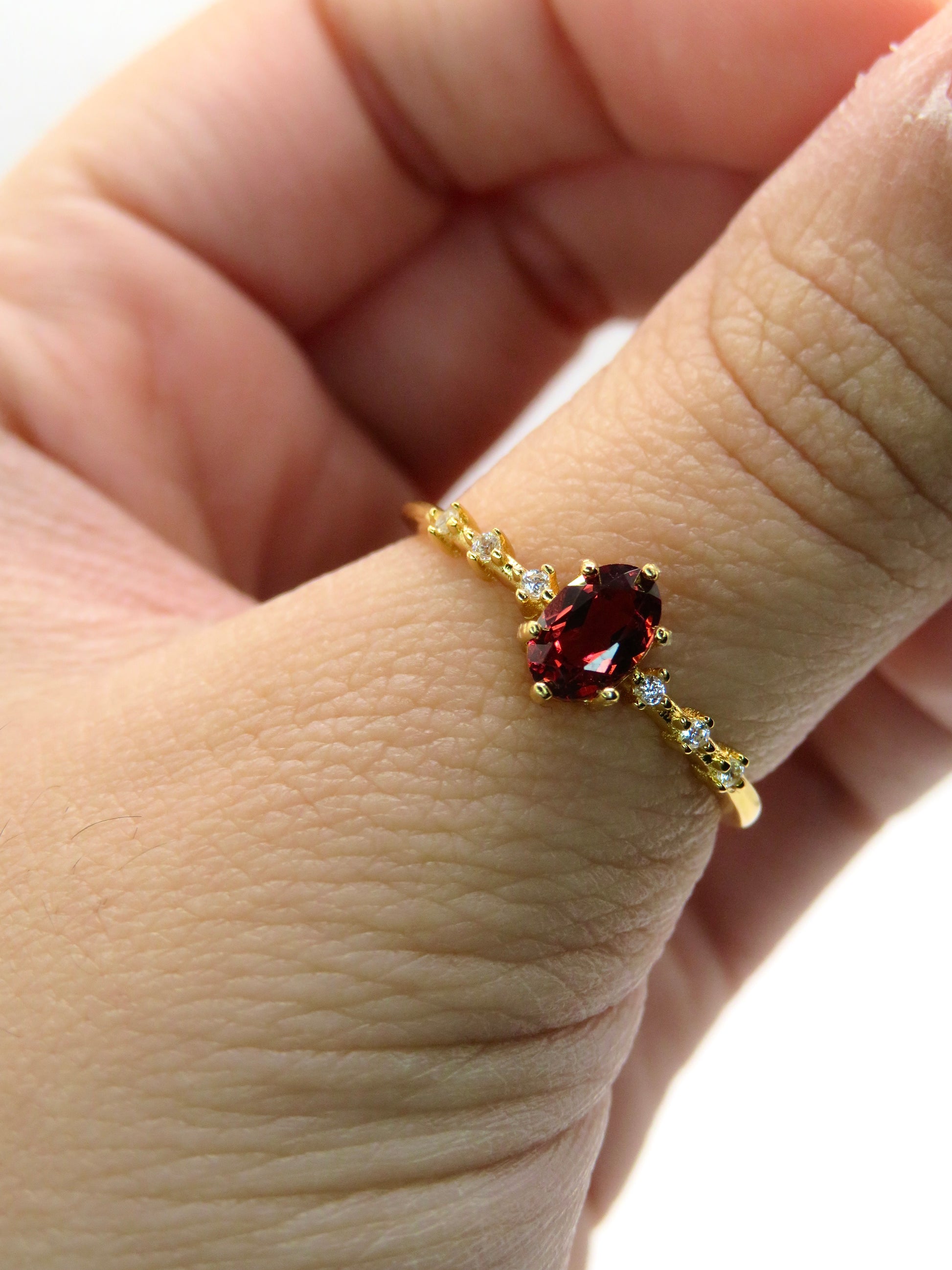 Adjustable Crimson Glow Ring ring Precious Jewels LLC Gold