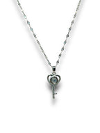 Heart Key 100 Language I Love You Necklace Necklace Precious Jewels Silver