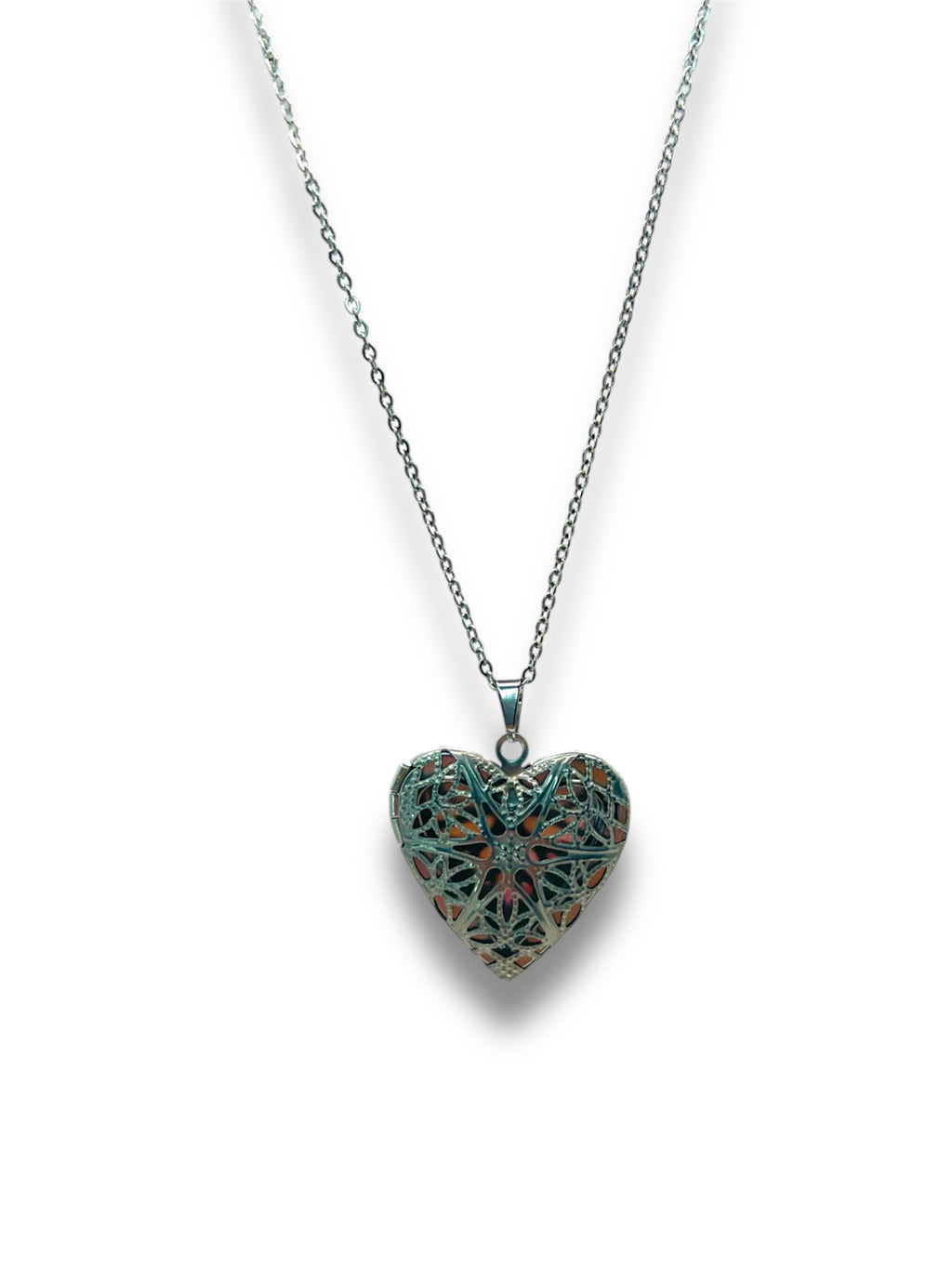 Heart Locket Necklace Necklace Precious Jewels Silver