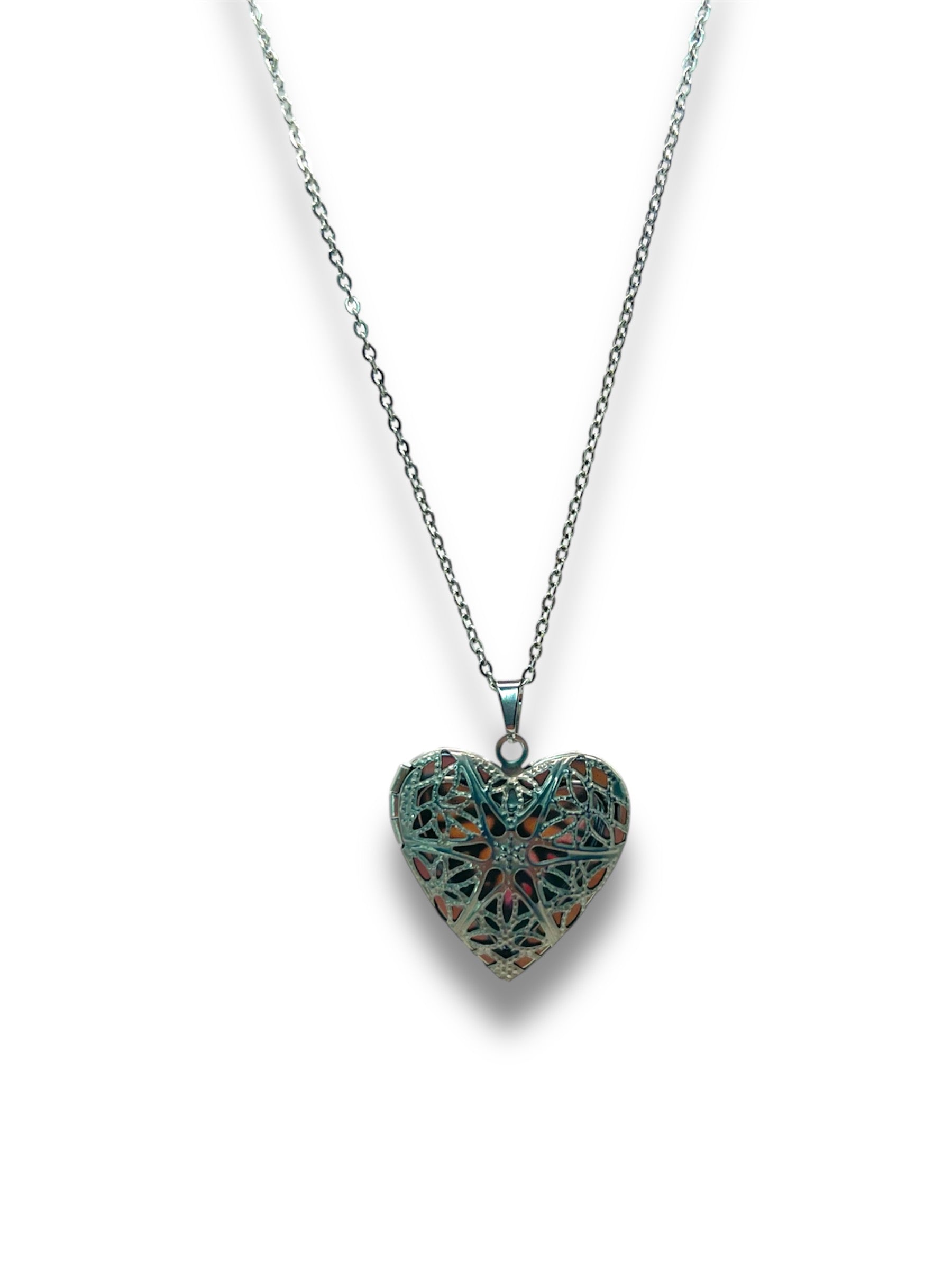 Heart Locket Necklace Necklace Precious Jewels Silver