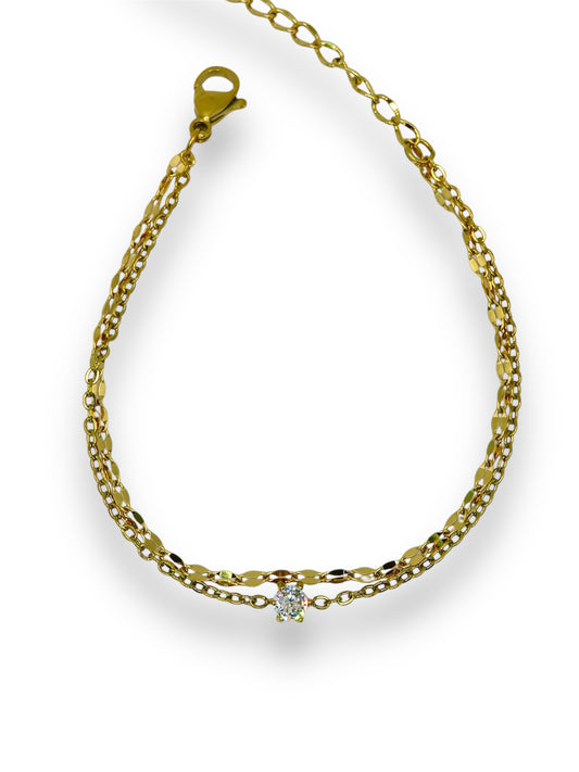 Delicate Duo Chain Bracelet bracelet Precious Jewels Gold