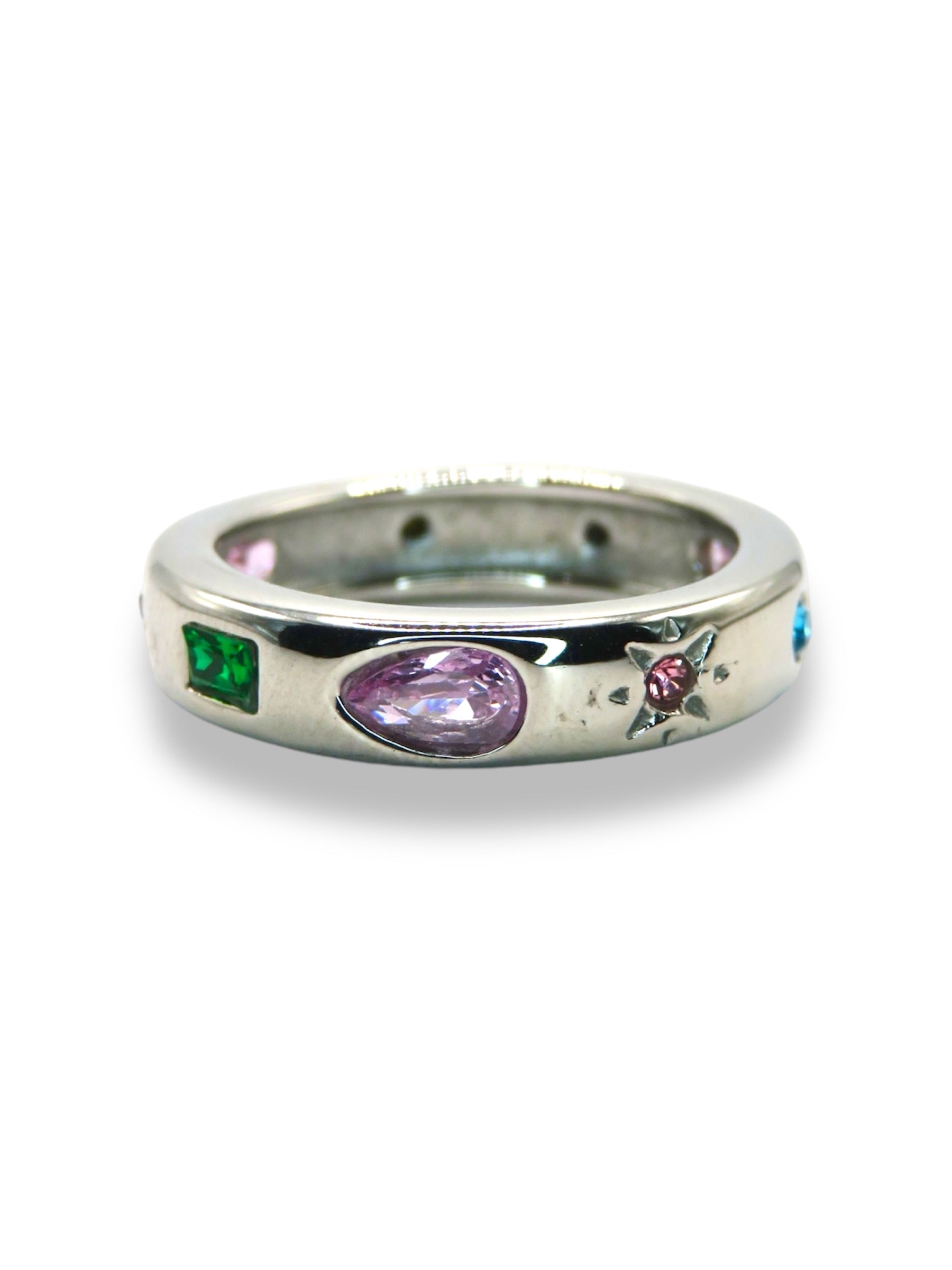Gemstone Accent Rings ring Precious Jewels Silver 6