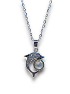 Dolphin "100 language I love you" Necklace Necklace Precious Jewels Silver