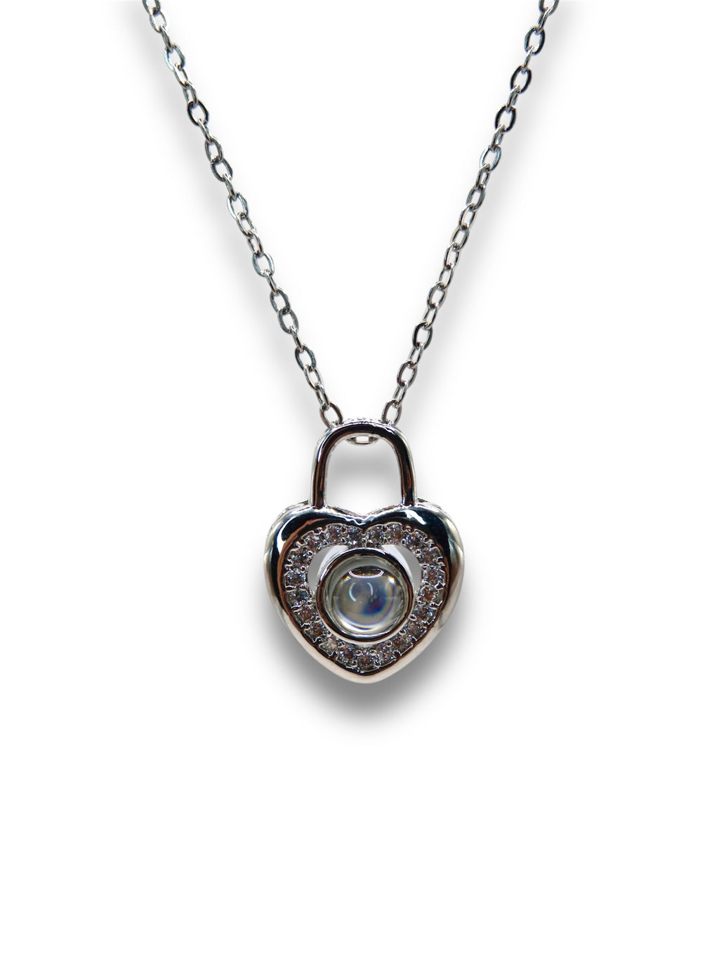 Heart Lock 100 Language I Love You Necklace Necklace Precious Jewels Silver