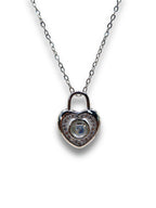 Heart Lock 100 Language I Love You Necklace Necklace Precious Jewels Silver