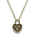 Heart Lock 100 Language I Love You Necklace Necklace Precious Jewels Gold
