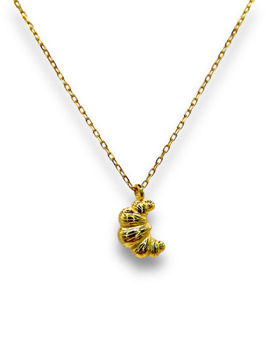 Croissant Necklace Necklace Precious Jewels Gold