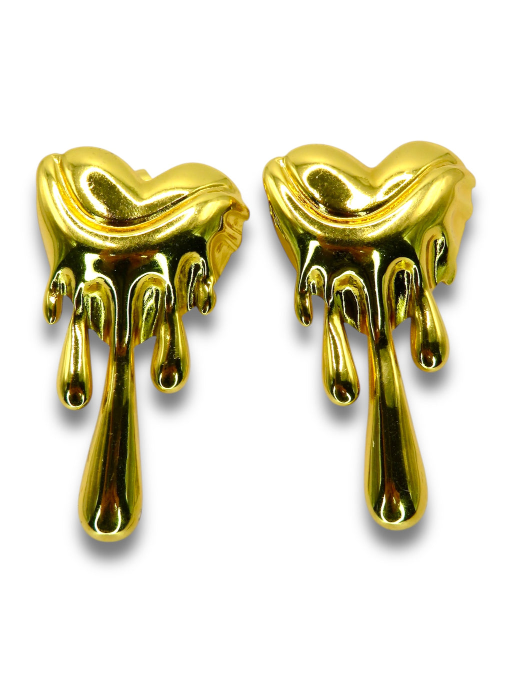 Dripping Hearts Earring earrings Precious Jewels Gold