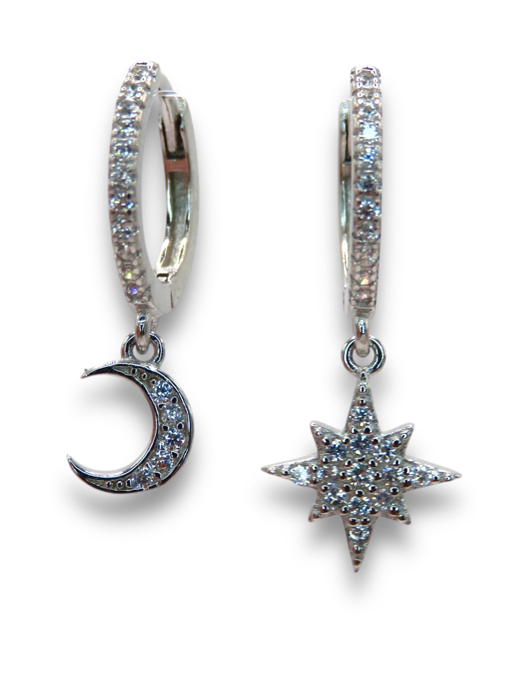 Moon and Star Earrings earrings Precious Jewels LLC