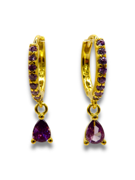 Amethyst Dream Hoops earrings Precious Jewels