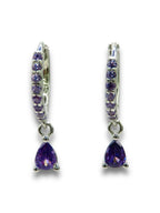 Amethyst Dream Hoops earrings Precious Jewels
