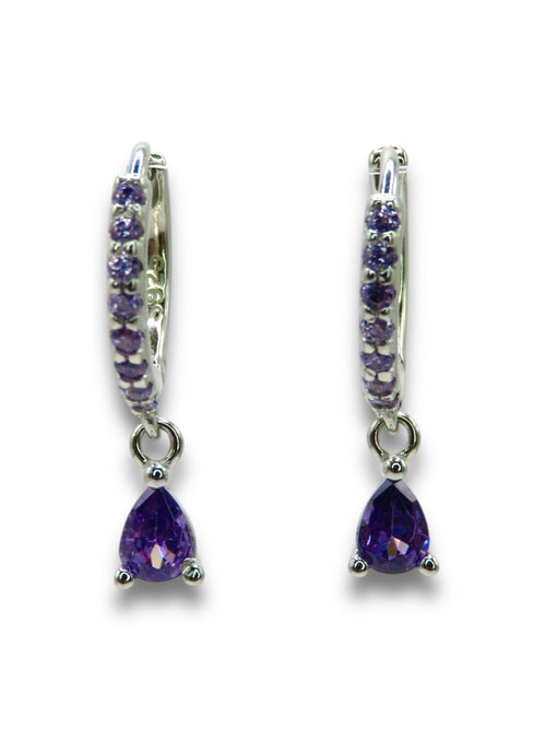 Amethyst Dream Hoops earrings Precious Jewels
