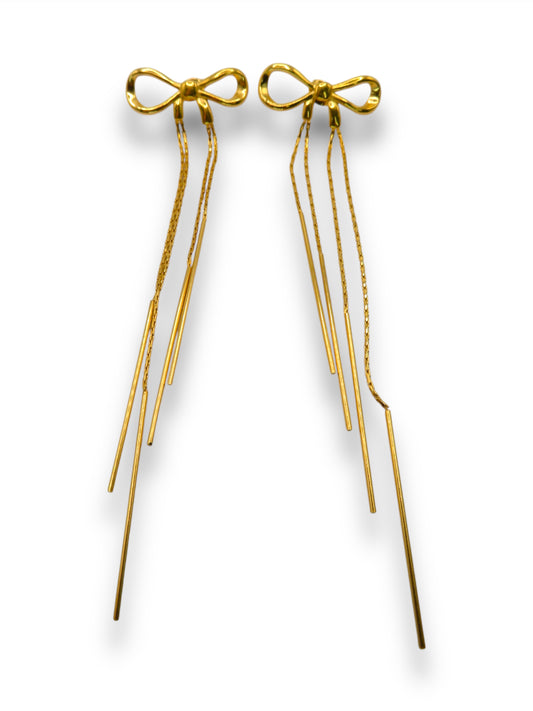 Dangly Bow Earrings earrings Precious Jewels