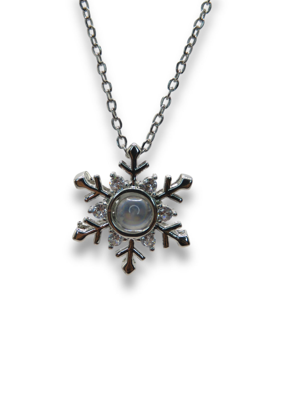 Snowflake 100 Language I love you Necklace Necklace Precious Jewels LLC Silver
