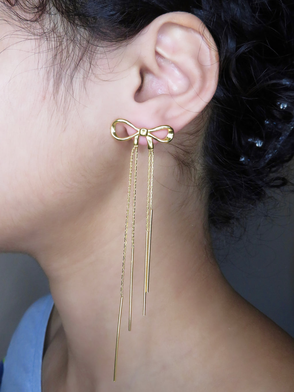 Dangly Bow Earrings earrings Precious Jewels